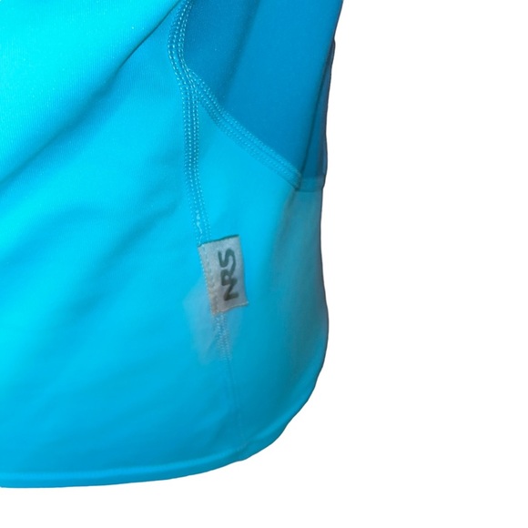 NRS Women's S/S H2Core Rashguard swim ocean blue size small S top shirt - Picture 3 of 4